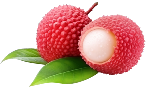 fresh-red-lychees-with-leaf-isolated-on-transparent-background-png